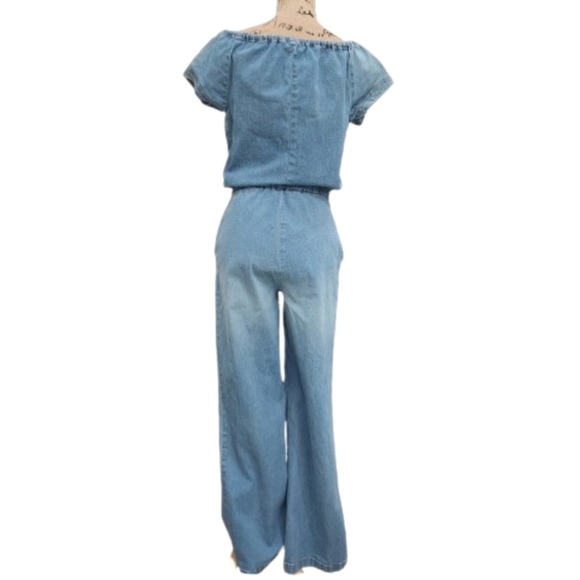 Y2k 90s Newport News Jeanology Denim Jumper, Womens 8 - Picture 3 of 6